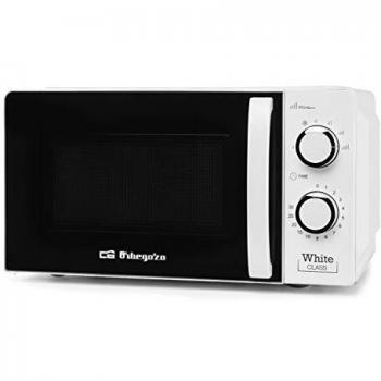 Orbegozo MI 2115 Microondas con 20 litros de capacidad, 6 niveles de funcionamiento, temporizador hasta 30 minutos, 700 W, Blanco