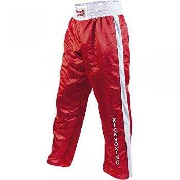 Paffen Sport Kick Star pantalones de kickbox, todo el año, Unisex, color Rojo/blanco/negro, tamaño large