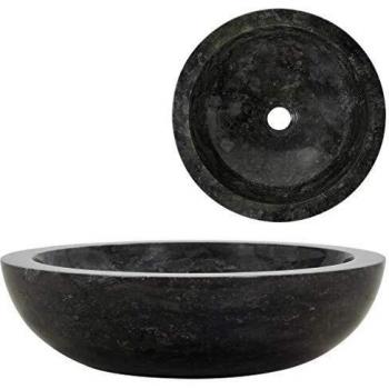 vidaXL Sink 40x12 cm Marble Black