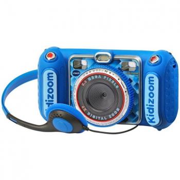 Cámara Digital Infantil VTech Kidizoom Duo DX Azul - 5 Megapíxeles, Doble Lente, +75 Filtros, Resistente y Pilas Incluidas (3-12 años)