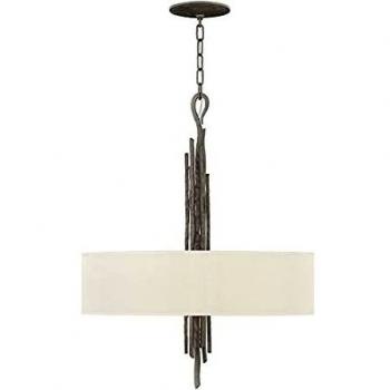 Lámpara colgante Moxie de bronce, 3 bombillas, dimensiones 91x30 cm