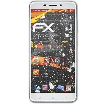 3 x atFoliX Protector Película Asus ZenFone 3 Laser Lámina Protectora - FX-Antireflex-HD Antirreflejo para pantallas de alta resolución