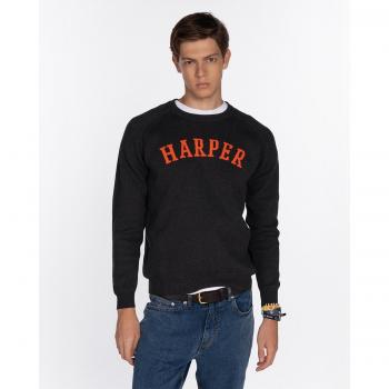 Harper & Neyer - Jersey de hombre con dibujo frontal y cuello redondo