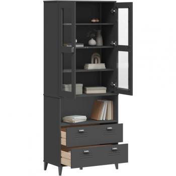 vidaXL Highboard VIKEN Anthracite Grey 80x40x200 cm Solid Wood Pine