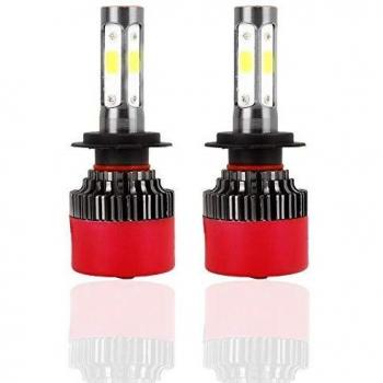 Faro LED Akozon Bombillas Faros Delanteros EV16 H7 2800LM 6000K Luz blanca fría 360 grados IP67