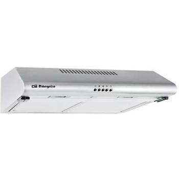 Orbegozo ST 07260 D IN - Campana extractora standard 60 cm, 2 motores de 60 W, 3 niveles de potencia, 2 filtros de aluminio desmontables, extracción 347,4 m3/h, iluminación LED