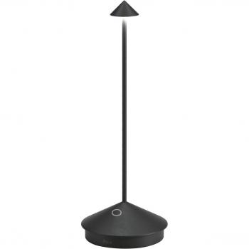 Lámpara de mesa LED recargable Pina Pro IP54 2,2W 185lm negro regulable 2200-3000K