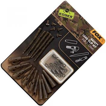 Kit de Clips de Seguridad para Plomos Fox Edges Camo Tamaño 7 - 5 Piezas