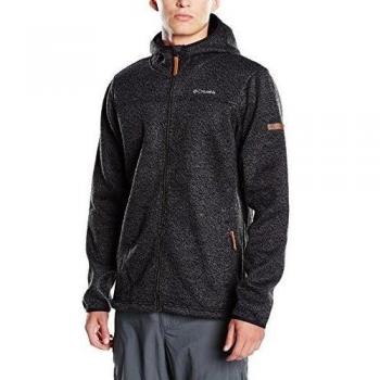 Columbia Men's cañones 1 curva/2 Zip Fleece para hombre, color negro, talla L