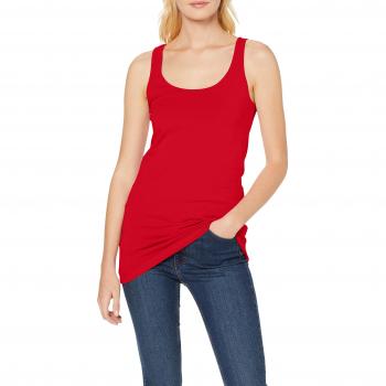 Vero Moda NOS Vmmaxi My Soft Long Tank Top Ga Noos Camiseta sin Mangas, Rojo Chinese Red, 44