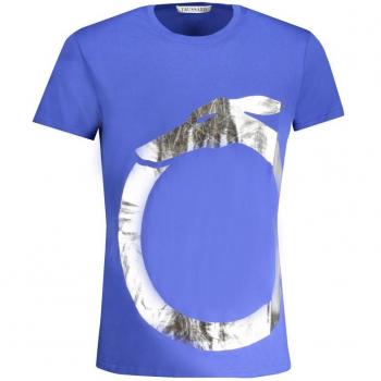 Trussardi Blue Cotton Printed Logo T-Shirt - Female, Size: M