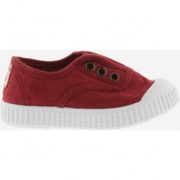 Zapatillas de lona infantil Victoria en blanco con cierre de elástico