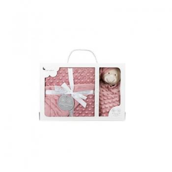 Pack Personalizado Para Bebé Rosa Maquillaje Manta + Peluche Oso Dou Dou de Interbaby