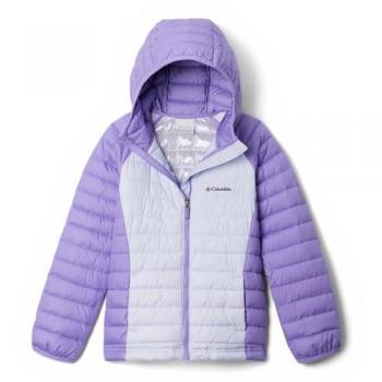 Chaqueta con capucha Columbia Powder Lite II violeta niña - XL, plumífero, ligero, aislamiento térmico, resistente al agua, diseño moderno, talla 14-16 años