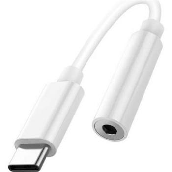 Adaptador de Audio USB-C a Jack 3.5mm - Sonido de Alta Calidad - Compacto - Blanco