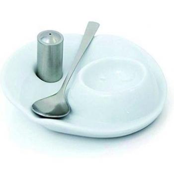 Plato Huevo+Salero Porcel/Inox marca Miniland