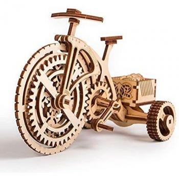 Wood Trick - Bicicleta - Puzzle 3D madera - Rompecabezas adultos - Ensamblaje sin pegamento - 89 piezas
