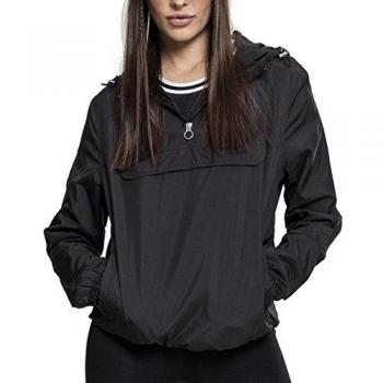 Urban Classics Ladies Basic Windbreaker Jacket - Black - XS to 5XL