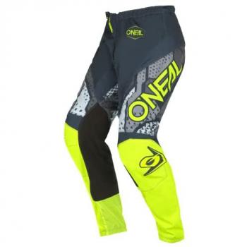 Pantalones de Motocross O'Neal Element Camo V.22 Gris-Amarillo