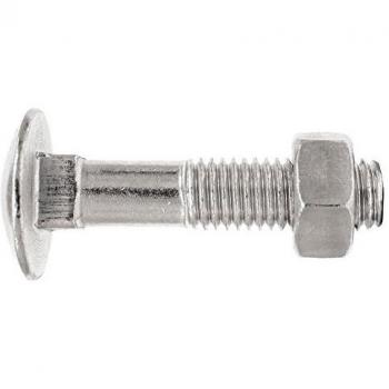 Tornillo DIN 603 con Tuerca Hexagonal Zincado M10 x 80 - Alta Calidad
