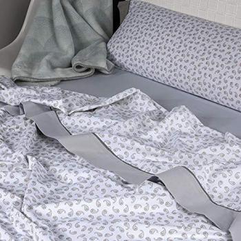 Mora - Juego de sábanas 100% Algodón G57. Cama 90 cm. Gris