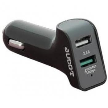 Cargador de coche Auto-T 540309 para móvil, 12/24 V, 2 puertos USB, carga rápida 2.4 A