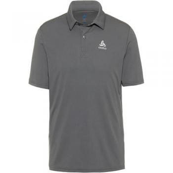 Odlo Short Sleeve Polo Steel Grey - XL Men's Fleece Shirt