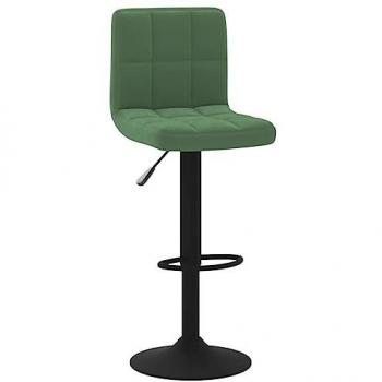 Taburete de cocina de terciopelo verde oscuro ajustable moderno para casa, pub, bistró y restaurante