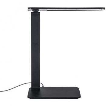 Lámpara de sobremesa LED Forlight Zenit en negro con selector de temperatura, ABS, altura 36 cm