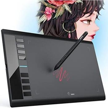 UGEE M708 V3 Tableta Gráfica de Dibujo, 10 x 6 Pulgadas Tableta Dibujo Digital con 8 Teclas de Acceso Rápido, Lápiz de 8192 Niveles, Compatible con Chromebook, Linux, Windows 7/8/10, Mac OS 10.10