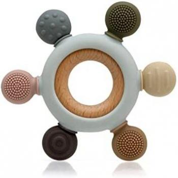 Kiokids Mordedor Madera Y Silicona Estrella +3 Meses