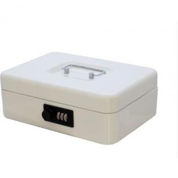 BTV Caja Caudales Combinacion Lock Blanca 25X18X9 cm