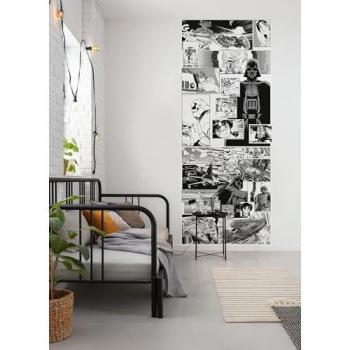 Fototapete No Tejido Star Wars Manga Madness - Tamaño 100 x 250 cm, Impreso en Blanco y Negro