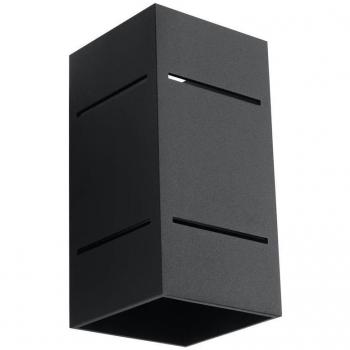 Aplique de Pared BLOCCO Negro G9 LEDBOX Iluminación Interior 1 Bombilla Aluminio