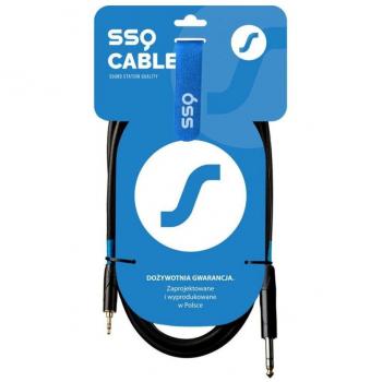 Cable de Audio Jack Stereo 3.5 mm a Jack Stereo 6.3 mm SSQ MiJS3 - Longitud: 3 m, Calidad Sound Station