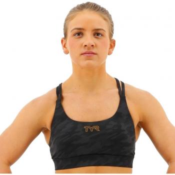 Sujetador Deportivo TYR Camo Base Kinetic Negro Gris - XS
