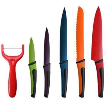 Renberg Flash - Set de de 6 cuchillos, multicolor