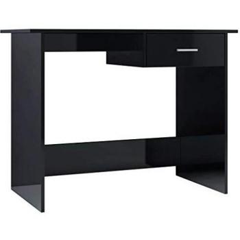 vidaXL Escritorio Negro Brillante de 100 x 50 x 76 cm