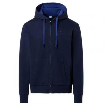 Sudadera con Capucha North Sails para Hombre, Con Cierre Completo y Logo, Color Marino, Algodón, Casual y Deportivo, Talla XS 2024