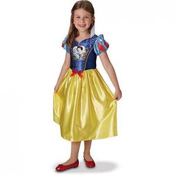 Princesas Disney - Disfraz de Blancanieves con lentejuelas para niña, infantil 7-8 años