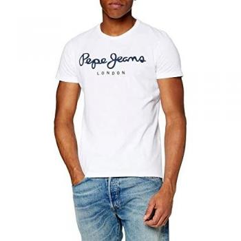 Pepe Jeans Original Stretch T-Shirt for Men - White, Slim Fit, Short Sleeve