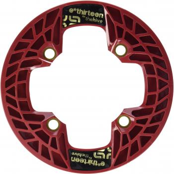 E-THIRTEEN Turbocharger Bashguard 104mm 180mm/40 Z. INKL. 4 Stck. Gewindehülsen Red für SRS+ Kettenführungen