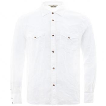 Gran Sasso Elegant White Linen Men's Shirt - IT50 | L