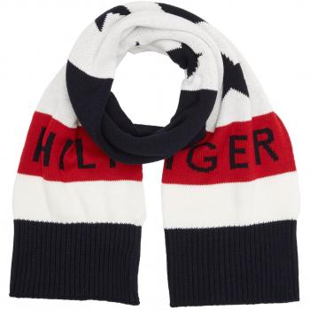 Tommy Hilfiger Kids Hilfiger Logo Scarf, Bufanda para Niños, Multicolor
