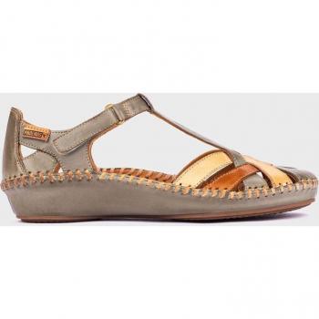 Sandalias de cuña de mujer Pikolinos Vallarta 655-0732C5 Piel Brandy