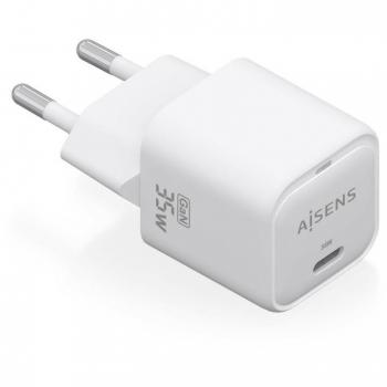 Cargador de Pared GaN 35W con Tecnología USB-C PD3.0 y QC4.0 - Blanco