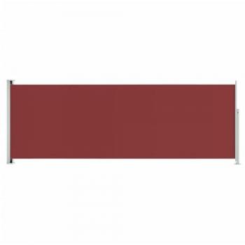 Toldo lateral retráctil para patio 220x600 cm color negro, crema, azul y rojo con función de retroceso automático