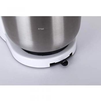 Jata MZ670 Amasadora y Mezcladora con Bol de Acero Inoxidable de 3,5 l 5 Velocidades Base Giratoria Deslizador para Ajustar el Bol 2 Espirales para Amasar y 2 Varillas para Mezclar