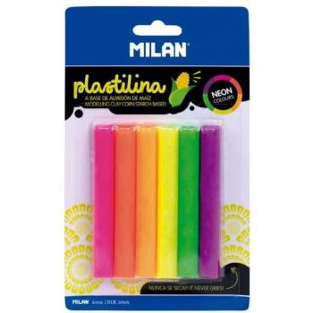 PLASTILINA NEON 70G (BLÍSTER 6 COLORES)