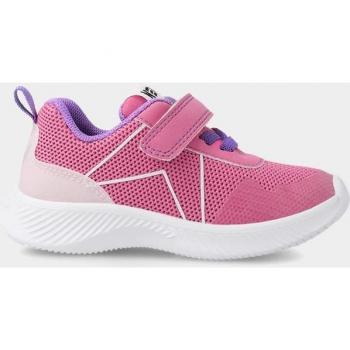 Garvalín - Zapatillas deportivas de niña rosas con rayas laterales y cierre de cordones